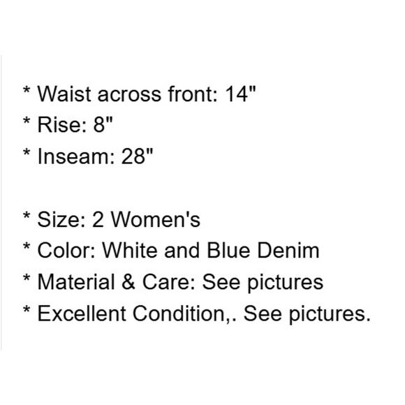 Vineyard Vines Jeans Womens 2 White Blue Floral Stretch Denim Crop Skinny Cordia - Picture 4 of 11